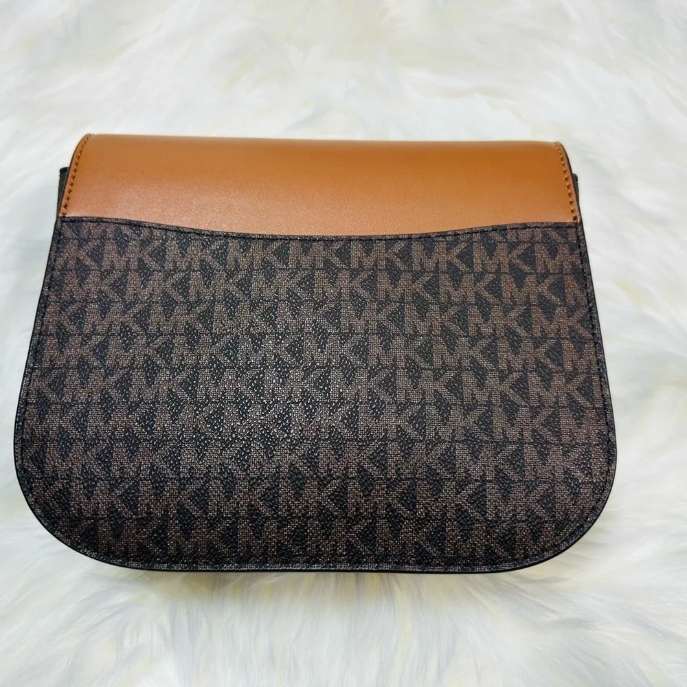 Michael Kors Tan and Brown Crossbody Bag